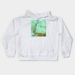 Kelp, seaweed floating underwater. Kids Hoodie